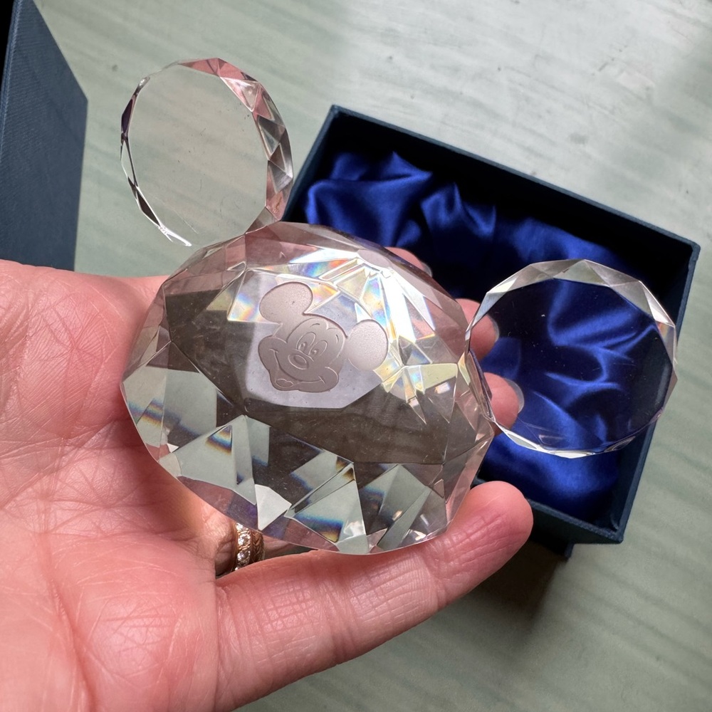 Crystal Mickey Mouse Paperweight
